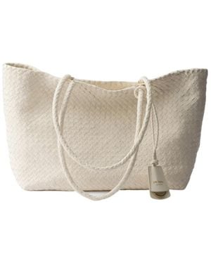 Prada Large Leather Tote Bag - Natural