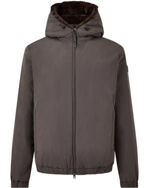 Moncler Hooded Insulated Coat - Brown