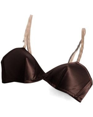 Miu Miu Satin Bra - Brown