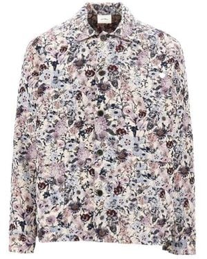Les Deux Hugh Floral-Print Jacket - White