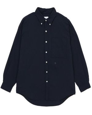 Nanamica Lapel Long Sleeve Shirt - Blue