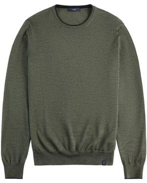 Fay Elbow-Patch Sweater - Green