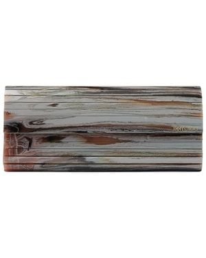 Jimmy Choo Sweetie Ribbed Clutch Bag - Grey