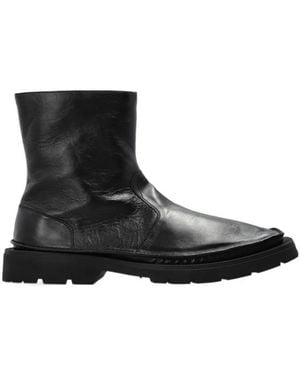 Maison Margiela Side Zipped Level Ankle Boots - Black