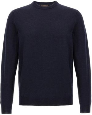Zanone Flexwool Crew Neck Knitwear - Blue