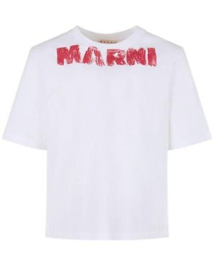 Marni Monolith Printed T-Shirt - White