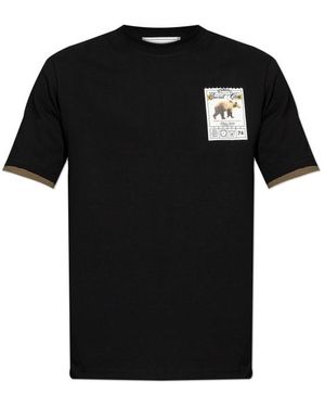 Iceberg Graphic Printed Crewneck T-Shirt - Black