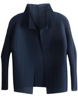 Issey Miyake Woolly Pleats-68 Pleated Jacket - Blue