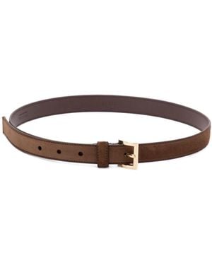 Prada Logo Plaque Buckle Belt - White