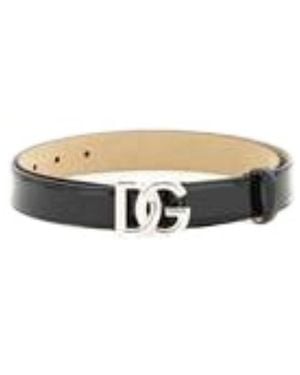 Dolce & Gabbana Dg Logo Shiny Belt - White