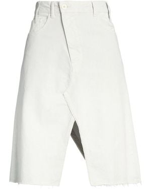 MM6 by Maison Margiela Denim A-Line Skirt - White