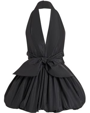 Patou Bloomer Faille Minidress - Black