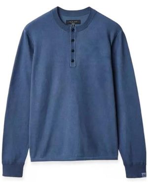 Rag & Bone Crew-Neck Knit Top - Blue