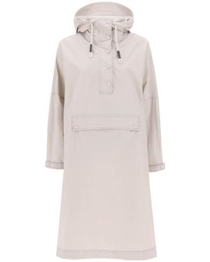 Brunello Cucinelli Hooded Rain Parka - White