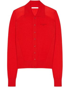 Givenchy Polo Cardigan - Red