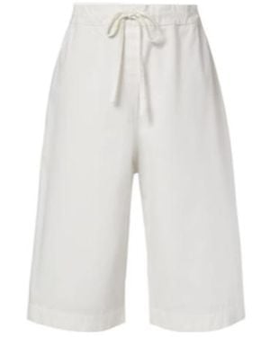 The Row Faldra Cotton Bermuda Shorts - White