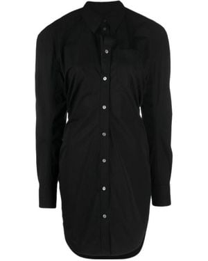 Alexander Wang Fitted Buttoned Mini Shirt Dress - Black