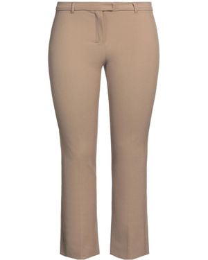Max Mara Solid Twill Pants - Natural