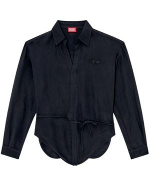 DIESEL C-Delphos-S3 Wrap-Around Shirt - Blue