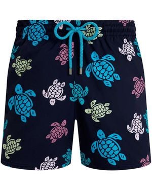 Vilebrequin Turtle-Print Swim Shorts - Blue