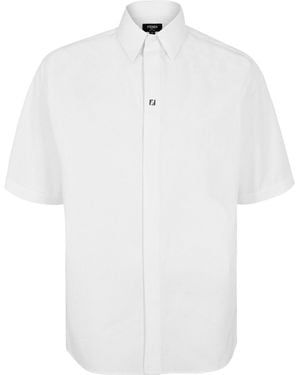 Fendi Solid Colour Short Sleeve Shirt - White