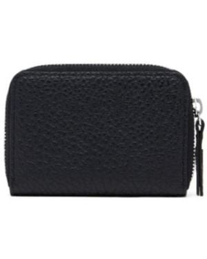 Maison Margiela Four Stitches Grained-Leather Cardholder - Blue