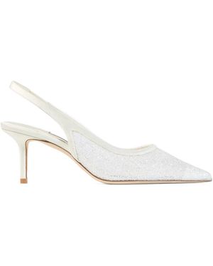 Jimmy Choo Pointed-Toe High-Heeled Sandals - White
