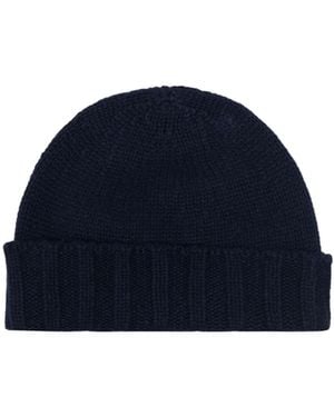 Drumohr Cashmere Beanie Hat - Blue