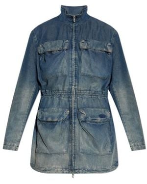 DIESEL De Weny Logo Embroidered Jacket - Blue
