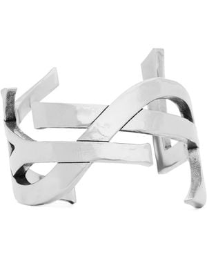 Saint Laurent Cassandre Cuff - White