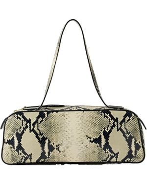 KHAITE Snake-Effect Leather Shoulder Bag - Metallic