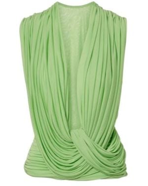 Christopher Esber Ripple Draped Jersey Top - Green