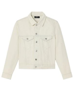 A.P.C. Buttoned Denim Jacket - White