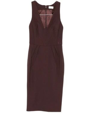 Elisabetta Franchi Pleated V-Neck Dress - Purple