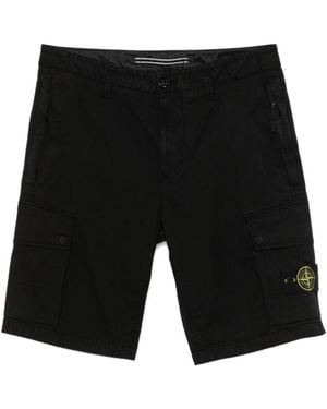 Stone Island Cargo Bermuda Shorts - Black