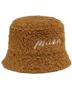 Marni Logo-Embroidered Bucket Hat - Brown