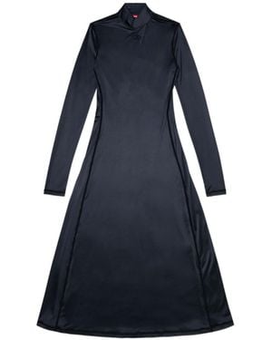 DIESEL Turtleneck Fluid Midi Dress - Blue