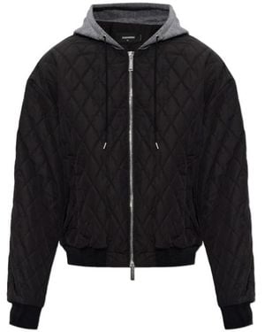 DSquared² Heritage Quilted Bomber Jacket - Black