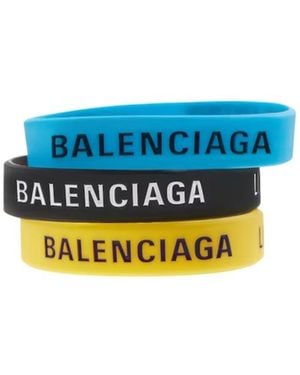 Balenciaga Limited Edition Pack Of Three Bracelet Set - Blue