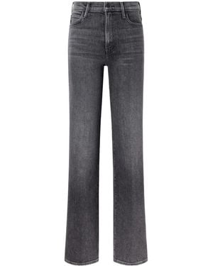 Mother High-Waisted Straight-Leg Jeans - Gray