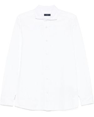 Fay French Collar Logo Shirt - White