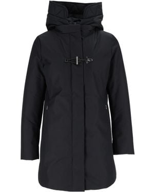 Fay Long-Sleeved Coat - Black