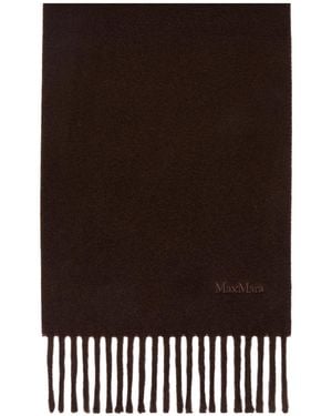 Max Mara Yarn-Dyed Wool Scarf - Black