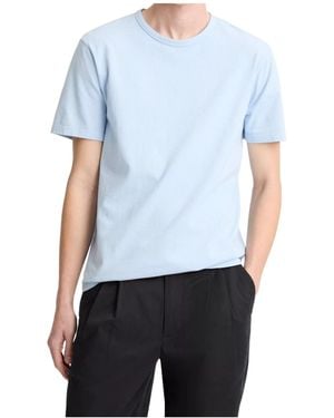 Vince Garment Dye Cotton T-Shirt - Blue