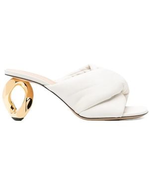 JW Anderson Leather Heeled Mules - White