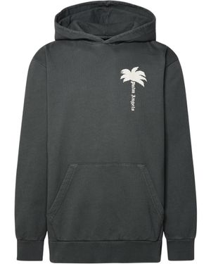 Palm Angels The Palm Printed Hoodie - Grey