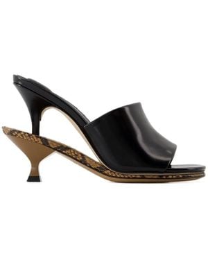 Jacquemus 110Mm Le Doubles Mules - Black