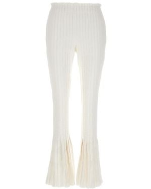 Sacai Pleated Cropped Trousers - White