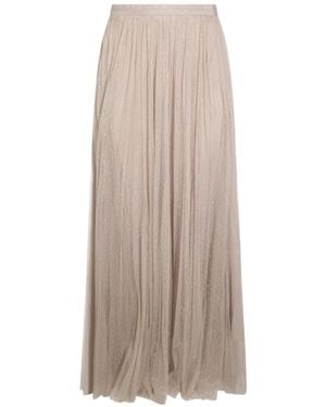 Twinset Pleated Tulle Maxi Skirt - Multicolor