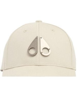 Moose Knuckles Logo Cotton Baseball Cap - Natural
